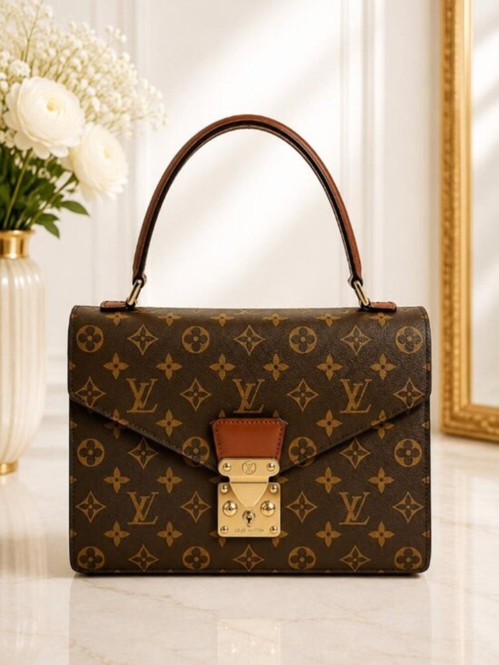 Authentic Louis Vuitton Concorde Monogram Canvas Shoulder Bag Vintage LV Handbag